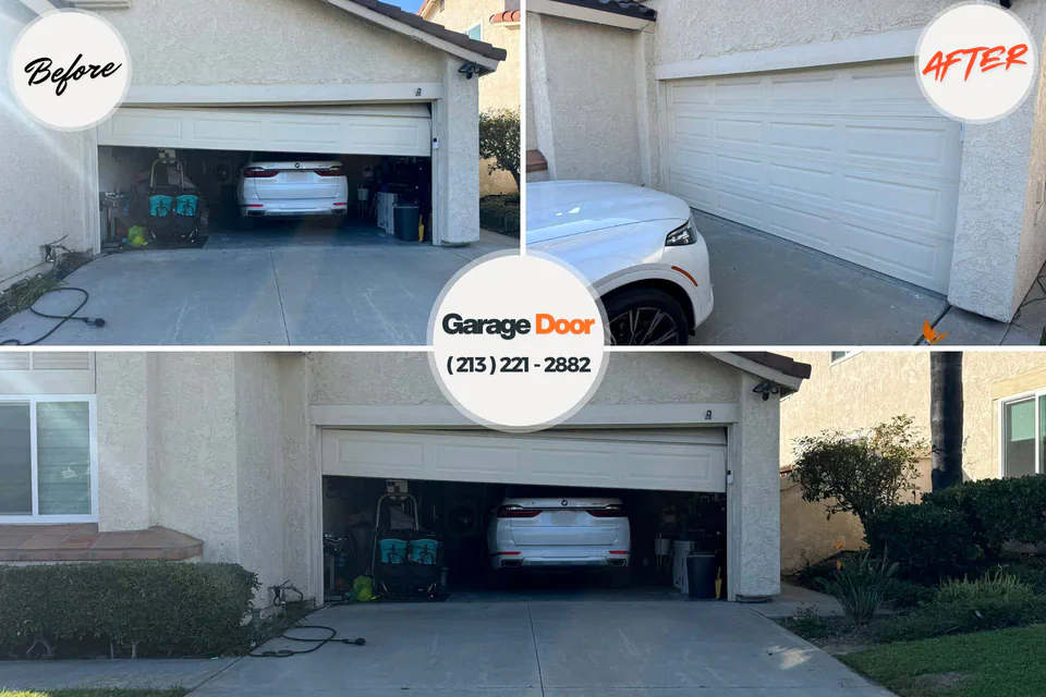 Before and after: garage door opener repair Lake St. Louis, MO